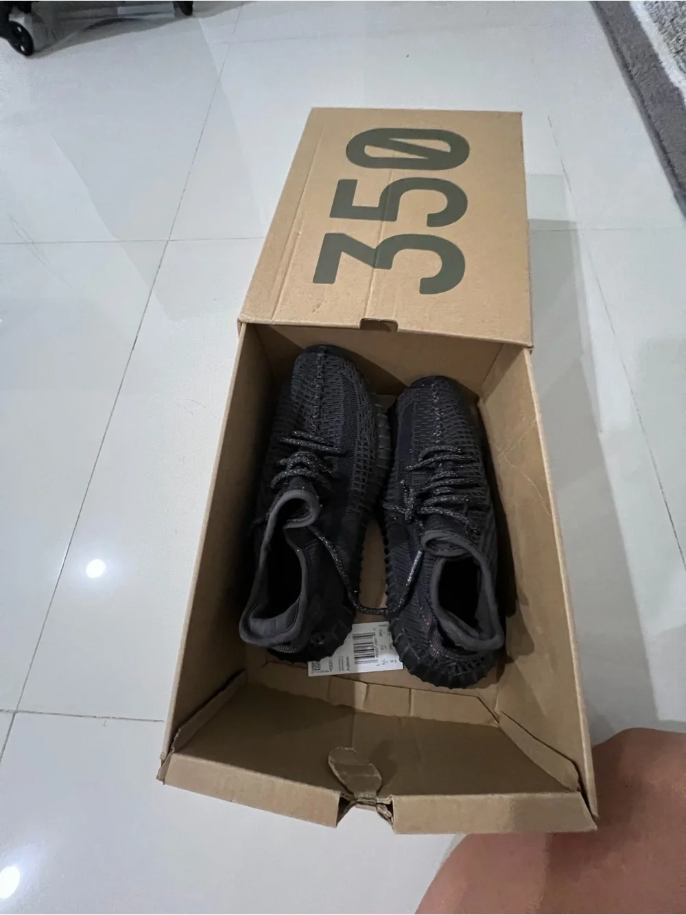 adidas Yeezy Boost 350 V2 Black with Red Heel Tab